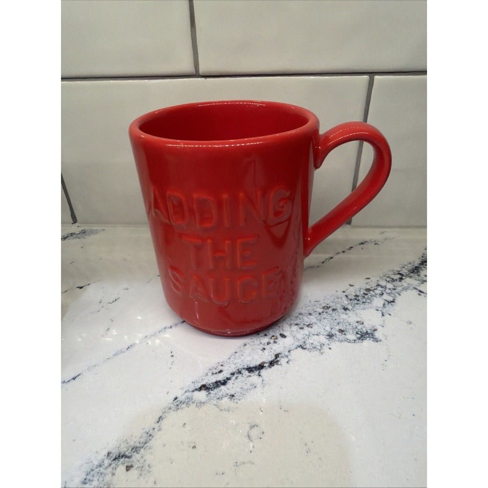 Kate‎ Spade Lenox Red Mug Adding The Sauce 2016-18 All In Good Taste Line